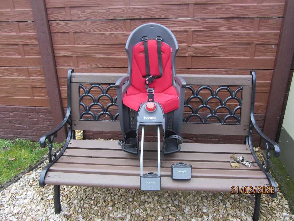 Siège de vélo pour enfant, Repose-pieds, 15 à 36 kg, Enlèvement, Utilisé
