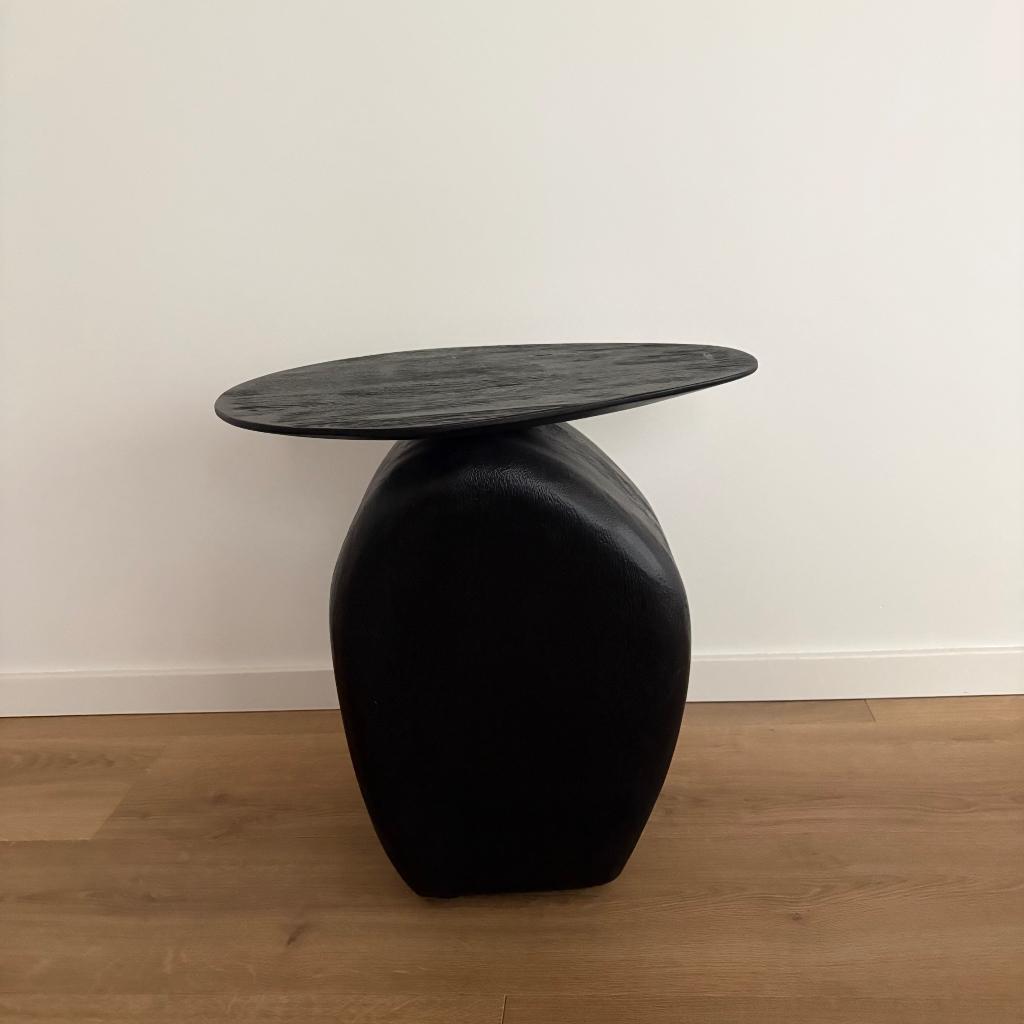 Design tafel japandi, Ophalen, Minder dan 50 cm, Zo goed als nieuw, Mangohout japandi