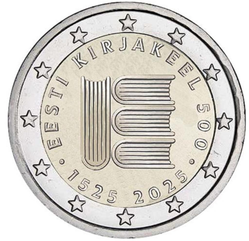 2 euro Estland 2025 Estse Literaire Taal, Ophalen of Verzenden, Estland, 2 euro