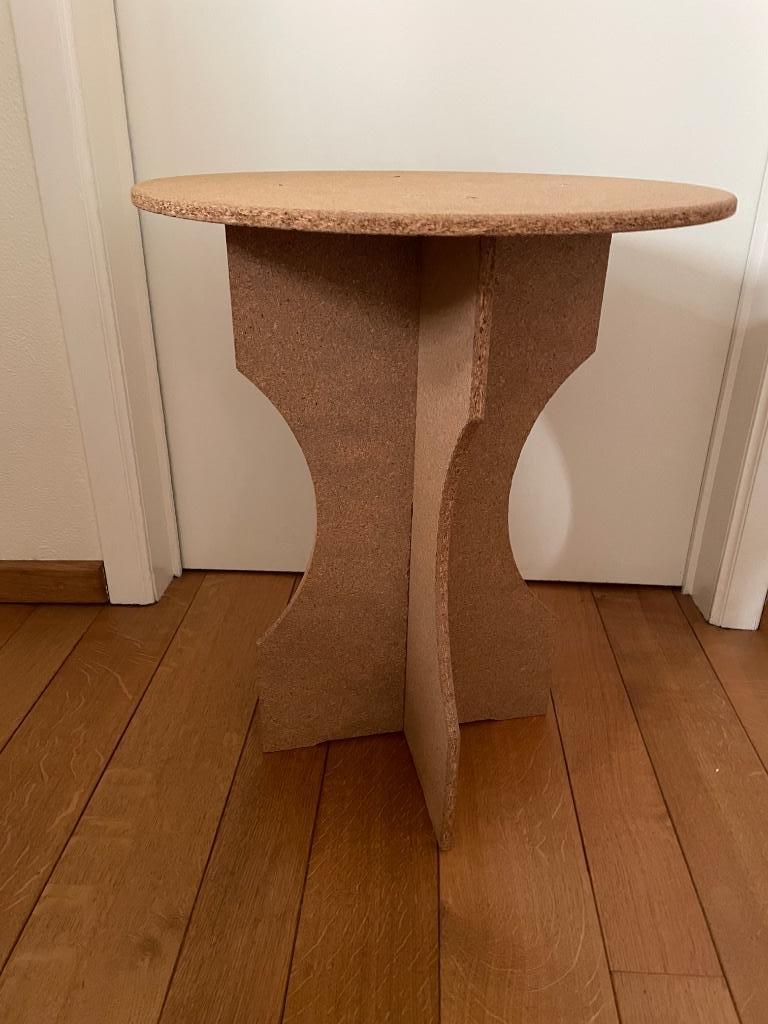 Rond bijzettafeltje, Huis en Inrichting, Tafels | Bijzettafels, Ophalen, Minder dan 55 cm, Rond, Zo goed als nieuw