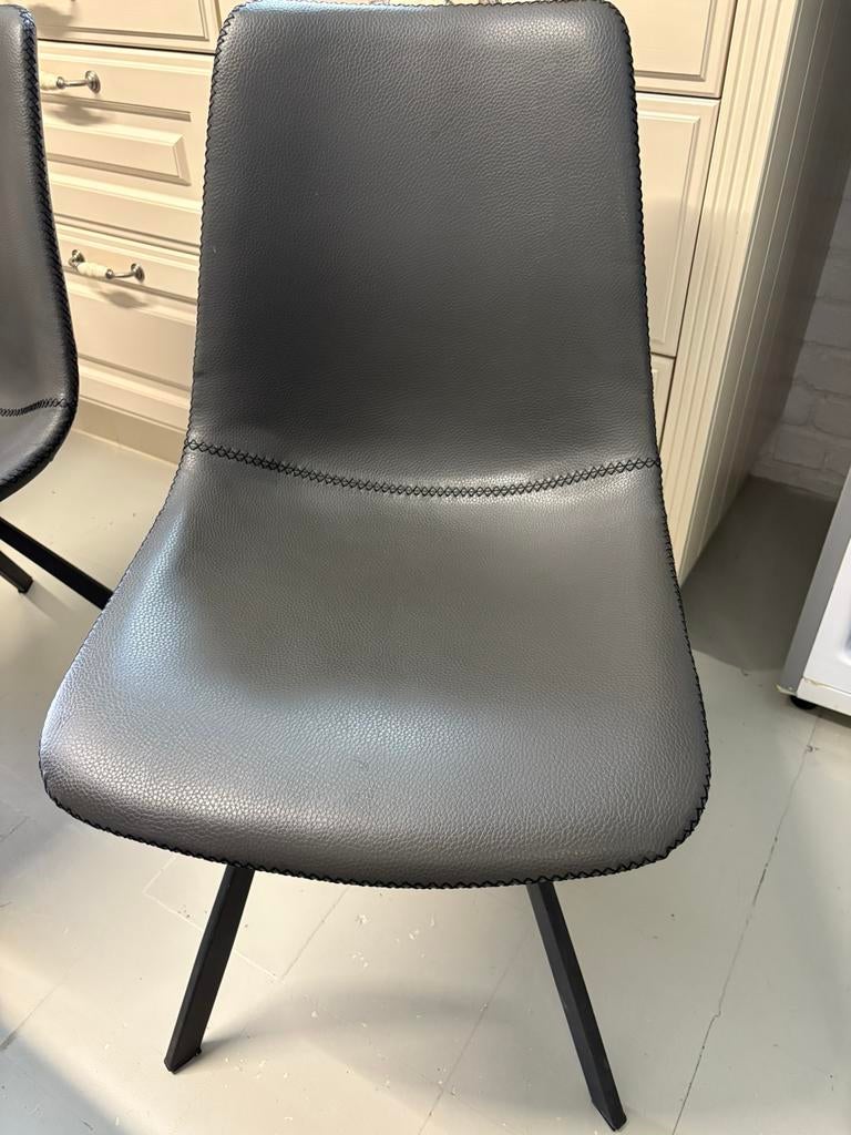 Eetkamer stoelen - zwart - simili leer, Comme neuf, Enlèvement, Cinq, Six Chaises ou plus, Cuir
