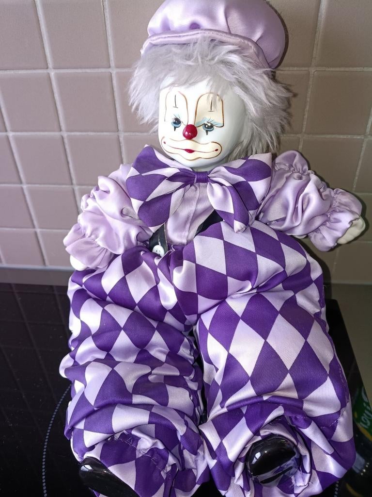 Porseleinen clown 35cm, Verzamelen, Ophalen of Verzenden, Zo goed als nieuw