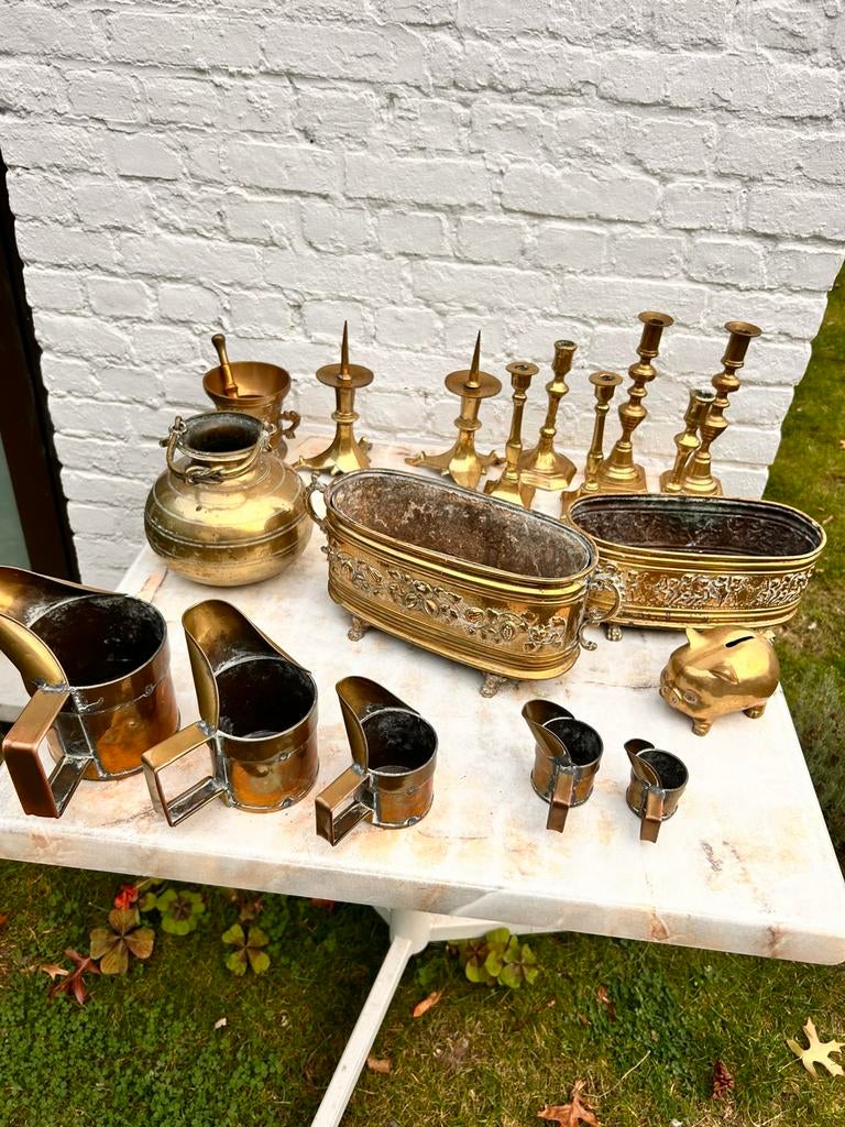 Assiette ancienne en bronze et cuivre, étain, porcelaine, Antiquités & Art, Enlèvement ou Envoi, Bronze