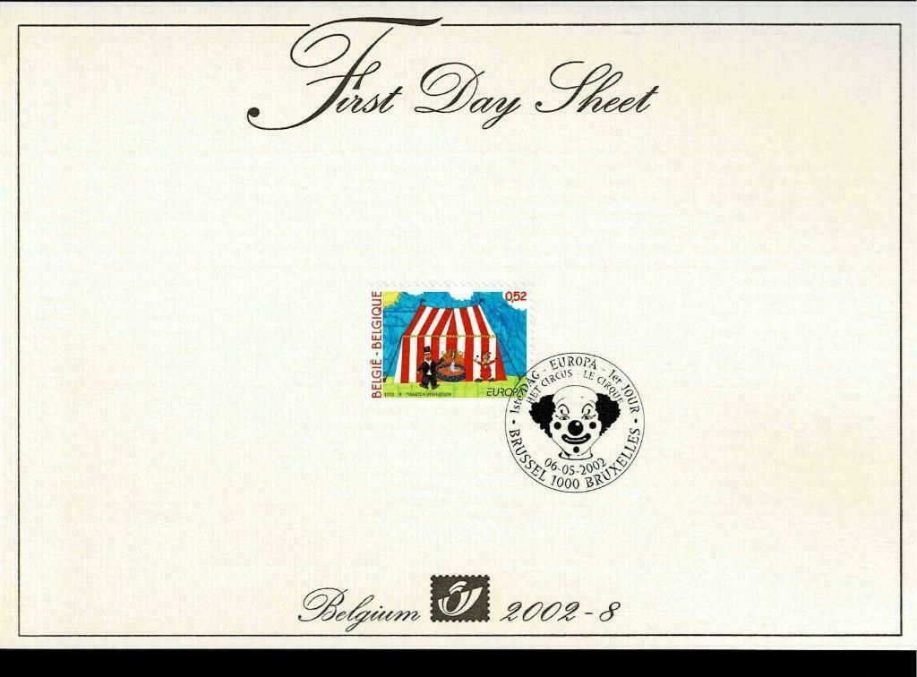 Année 2002 : FDS 2002-08 - 3071 - Le cirque, Timbres & Monnaies, Enlèvement ou Envoi