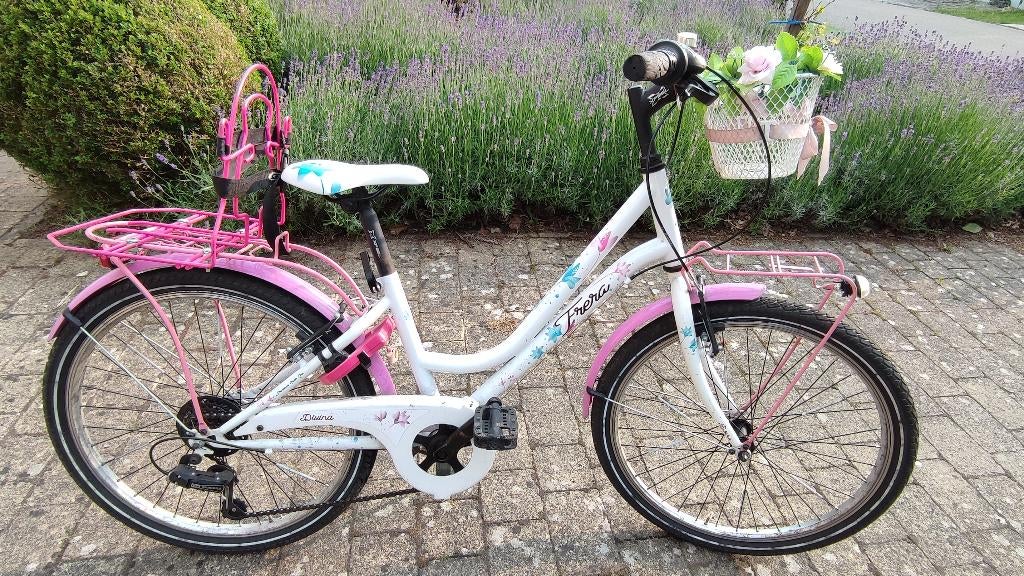 Meisjesfiets roze, Fietsen en Brommers, Fietsen | Meisjes, Zo goed als nieuw, 24 inch, Handrem, Versnellingen, Ophalen