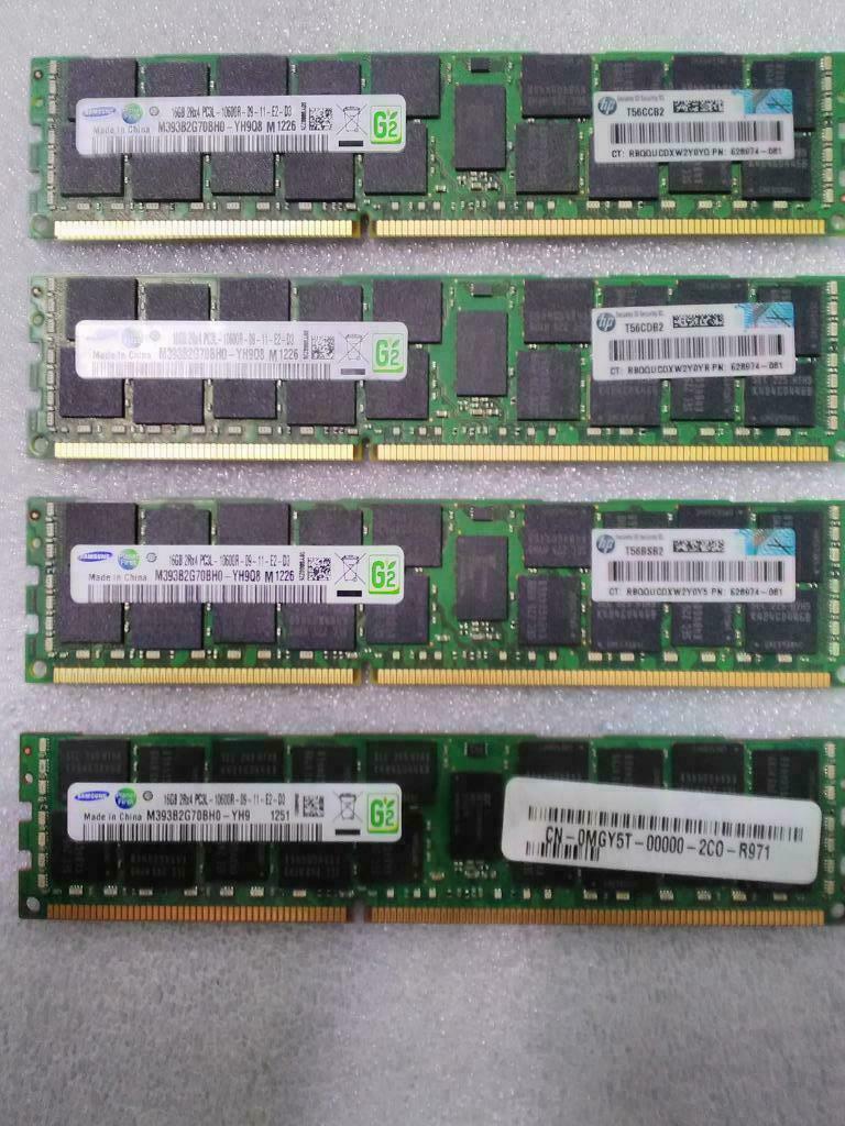 Samsung 16Gb PC3L-10600R (1333MHz , 1,35V) pour serveur (HP), Enlèvement ou Envoi, DDR3, Serveur, Utilisé