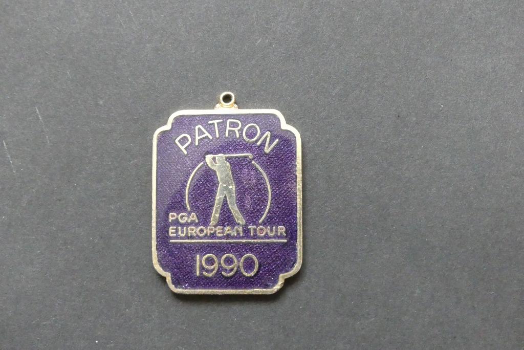 PGA European tour Patron badge 1990, golf, Enlèvement ou Envoi, Utilisé, Autres types, Autres marques