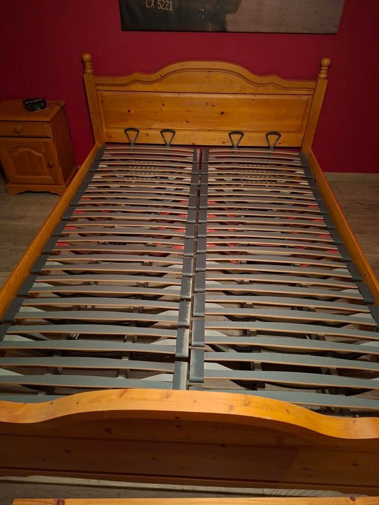 Swissflex - 160 m de large - 210 m de long - réglable, Maison & Meubles, Gris, Comme neuf, Deux personnes, Je kan bv het voeteinde verhogen.  Goed voor zware benen