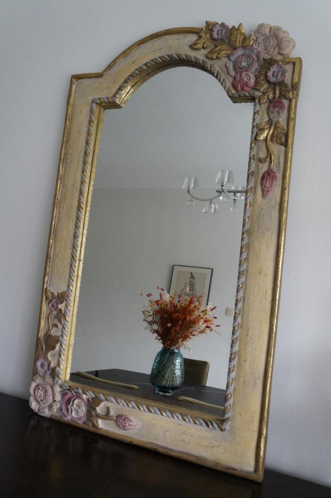 prachtige spiegel, Ophalen, 100 tot 150 cm, Zo goed als nieuw, Rechthoekig
