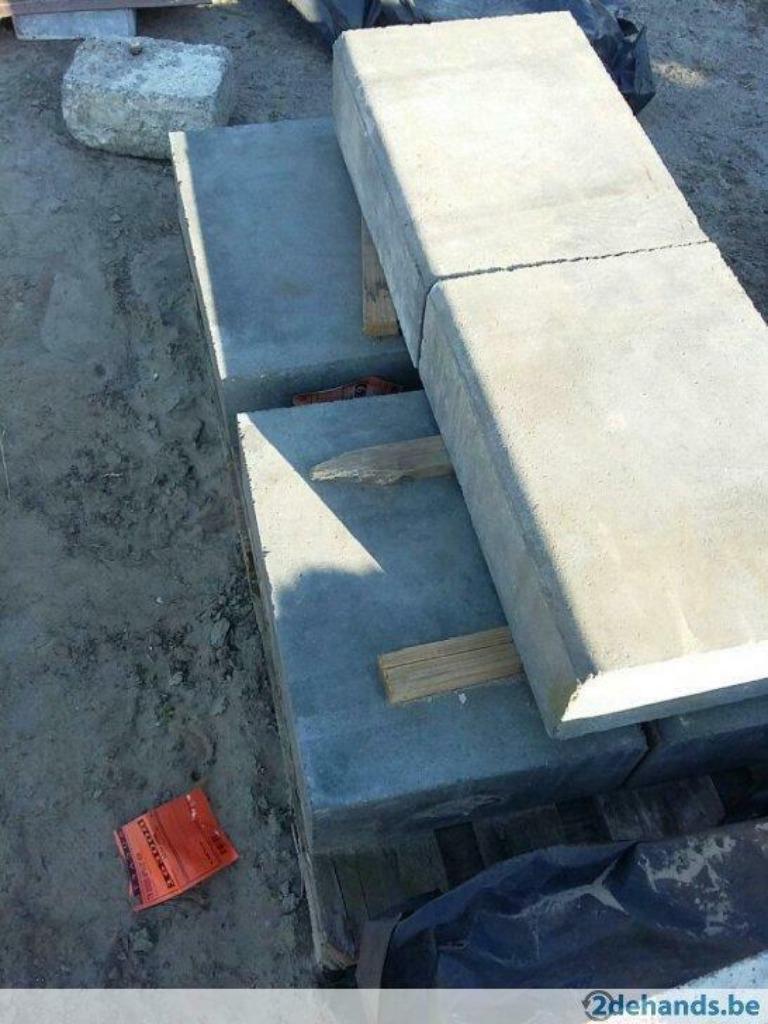 Beton traptredes antraciet, Tuin en Terras, Ophalen, Nieuw, Beton