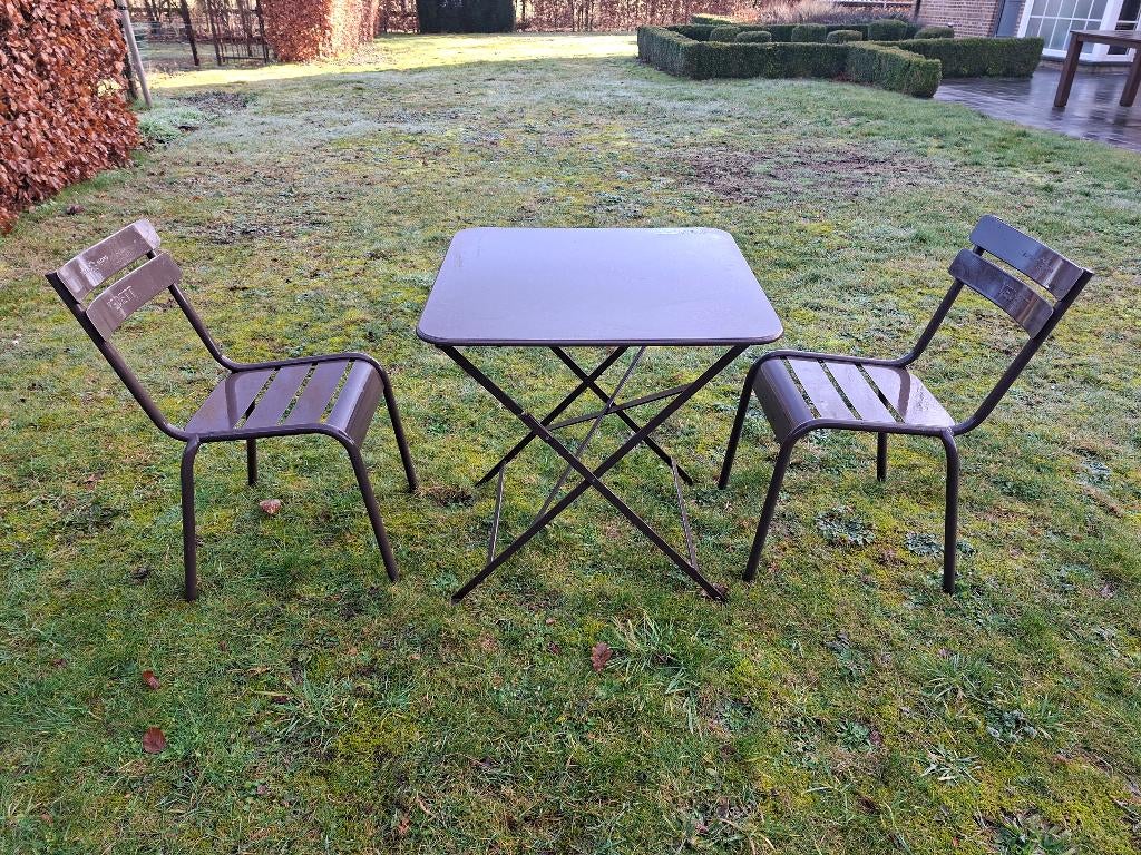 Vedett stoelen + tafel, Tuin en Terras, Ophalen, Gebruikt, Eettafel, Tuinset