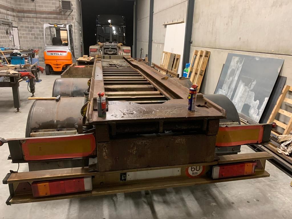 Aanhangwagen WAF, container aanhanger, Ophalen