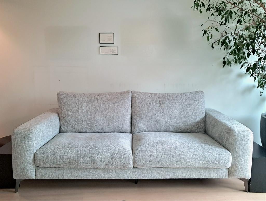 Long Island zetel, grijs/zilvere (3-4p) - perfecte staat, Maison & Meubles, Enlèvement