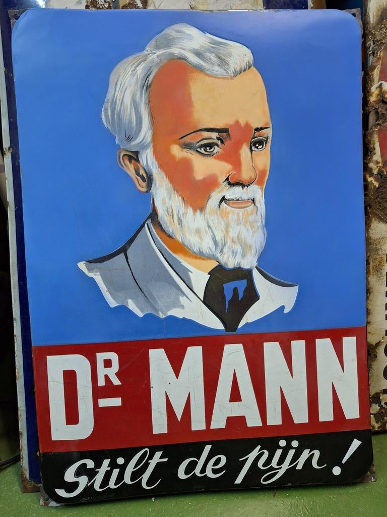 Emaille Dr. MANN 1950 Emaillerie Belge, Verzamelen, Merken en Reclamevoorwerpen, Ophalen