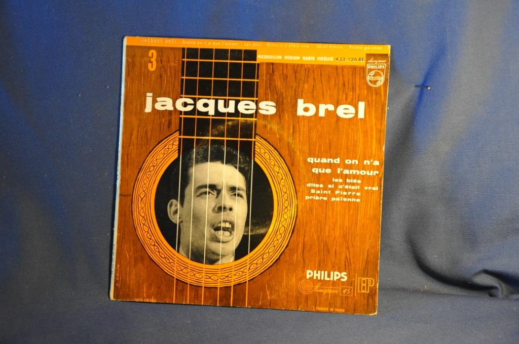 §  vinyl 45tours de jacques brel 5 titres, Enlèvement ou Envoi, Utilisé