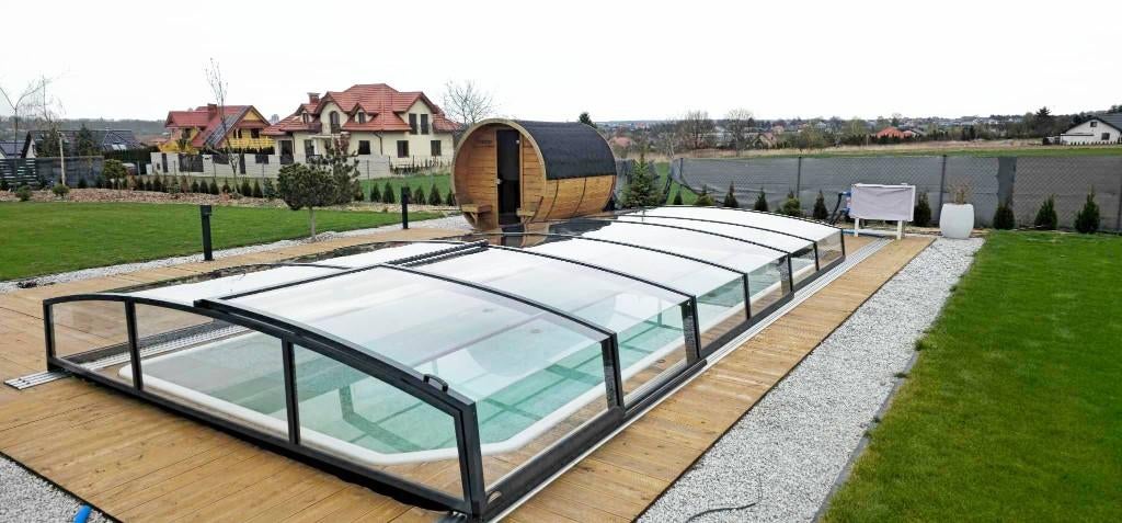Zwembadoverdekking / pool cover 3,7x7,9x0,8 m , kleur DB703, Tuin en Terras, Ophalen of Verzenden, Nieuw, Overige typen