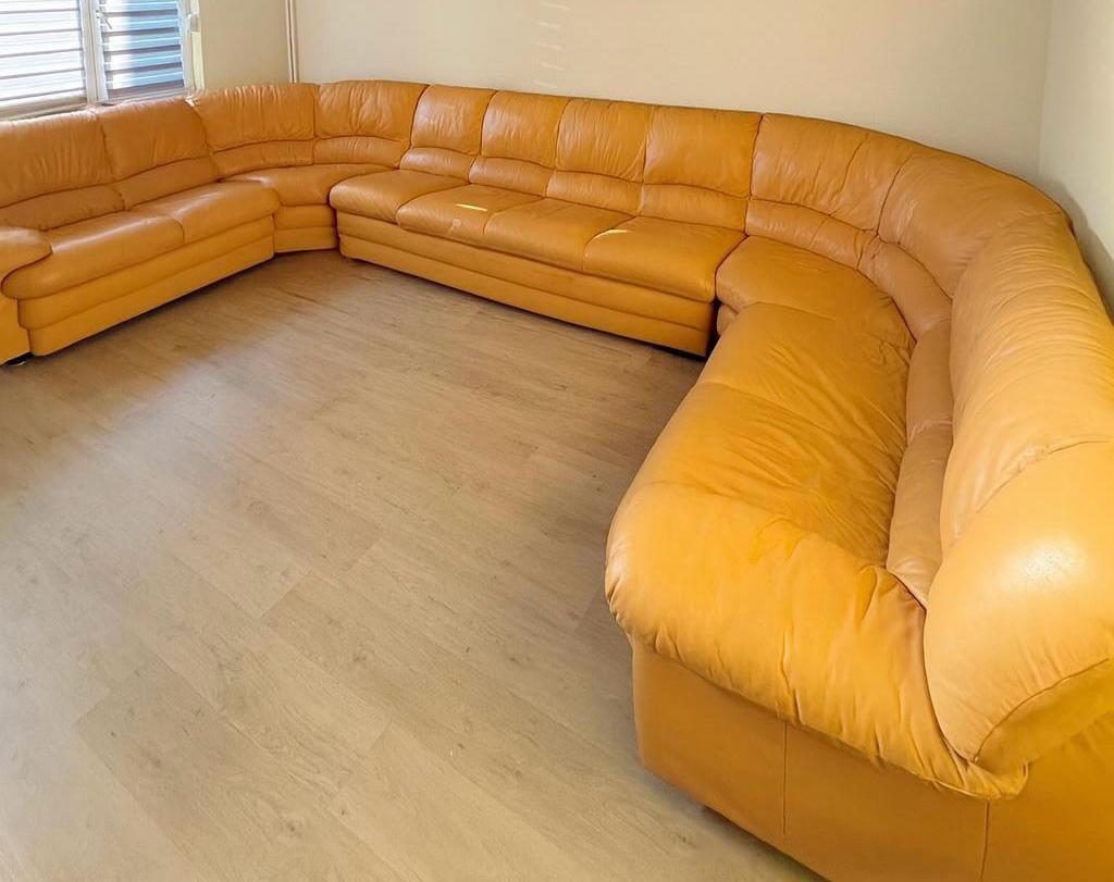 Leren zetel (€1000), Huis en Inrichting, Ophalen, Gebruikt, Leer