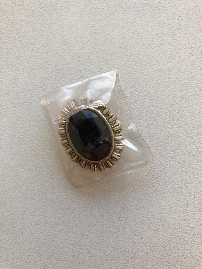 Zwarte sier broche, Bijoux, Sacs & Beauté, Bijoux anciens, Enlèvement ou Envoi, Or, Broche