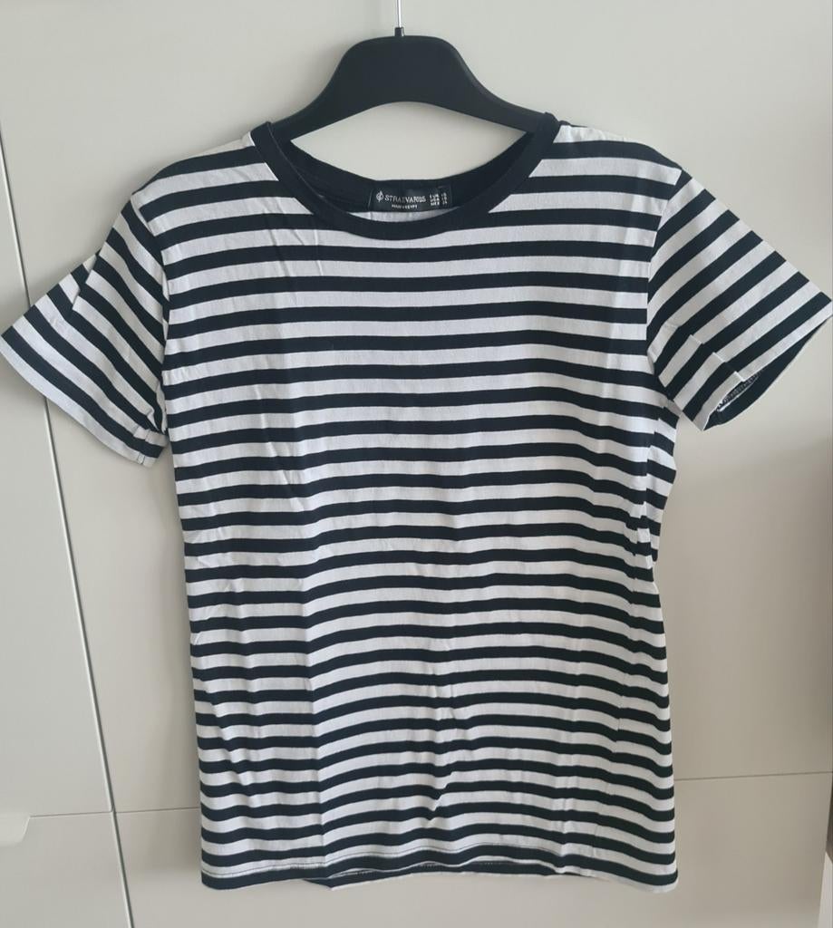 Stradivarius zwart-wit gestreept T-shirt maat XS, Kleding | Dames, Wit, Ophalen of Verzenden, Korte mouw, Maat 34 (XS) of kleiner