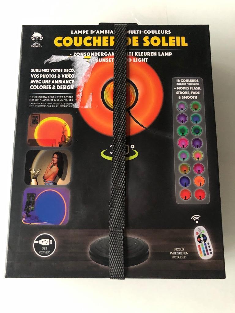 Zonsondergang multi kleuren lamp - sealed, Ophalen of Verzenden, Nieuw