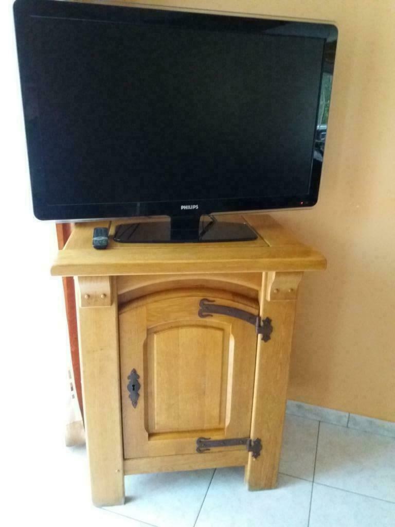 Meuble TV En Chêne Massif., Maison & Meubles, 25 à 50 cm, Moins de 100 cm, Enlèvement, Utilisé