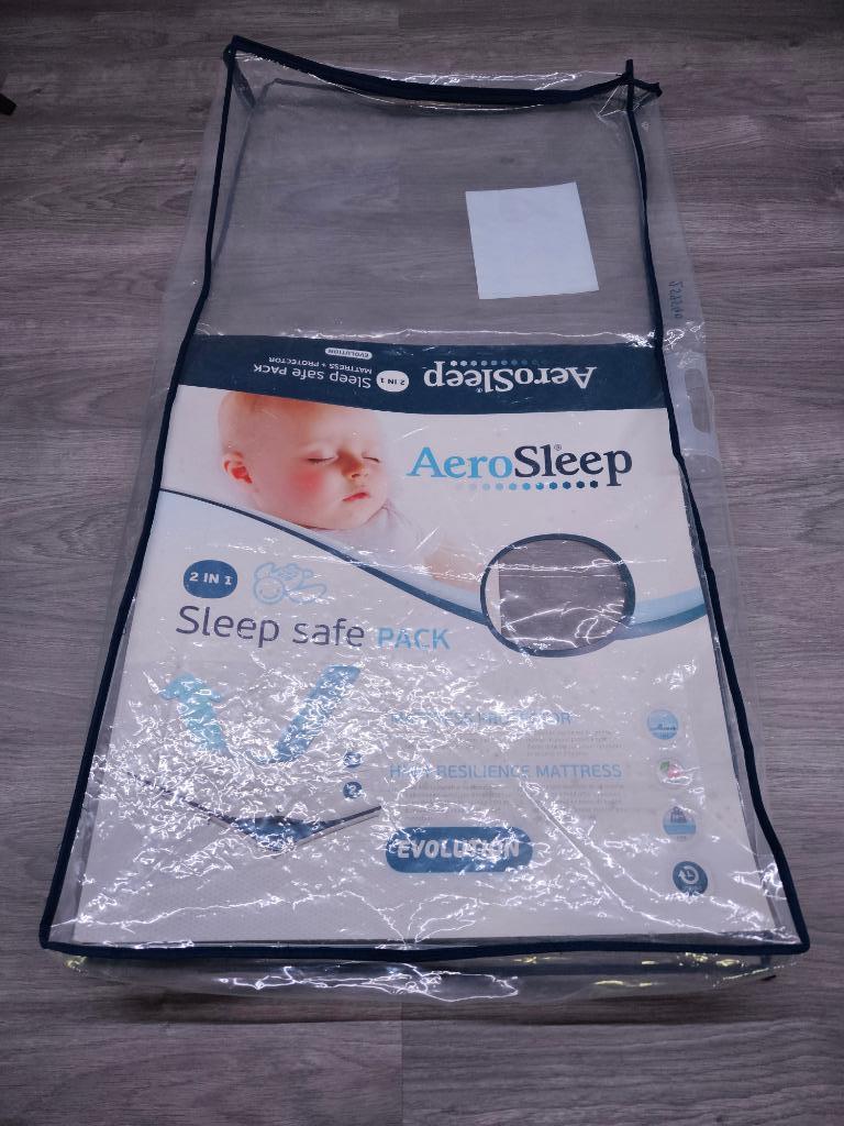 Aerosleep Sleep Safe Evolution pack 60x120 cm + extra's, Kinderen en Baby's, Ophalen, Zo goed als nieuw, Minder dan 140 cm, Matras