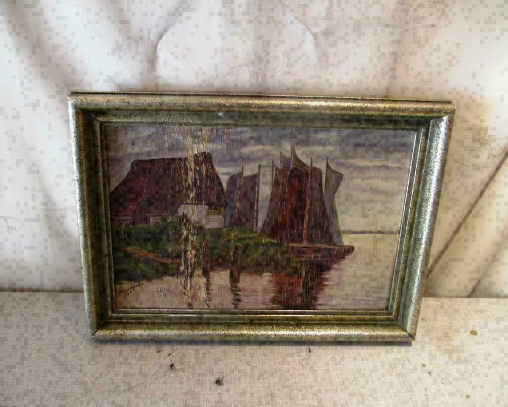 Beau cadre en bois ancien - 45x33 / 39x27, Enlèvement ou Envoi, Utilisé, Bois