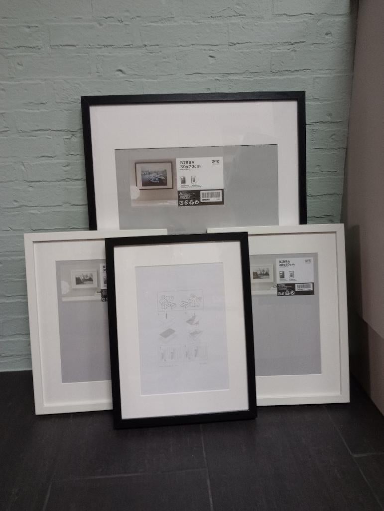 Set van 4 kaders Ikea, Huis en Inrichting, Woonaccessoires | Lijsten, Ophalen, Zo goed als nieuw