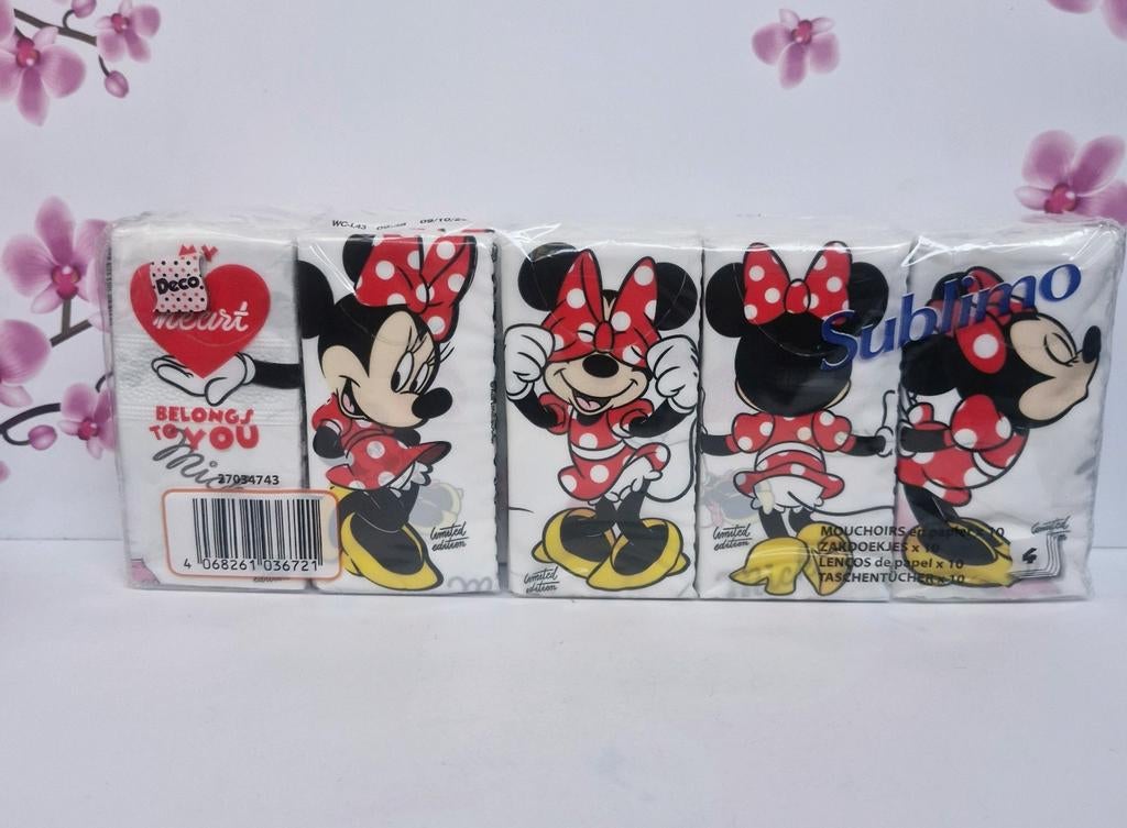❤️ Disney Mickey - Minnie Mouse Zakdoeken, Verzamelen, Disney, Nieuw, Overige typen, Mickey Mouse, Ophalen of Verzenden