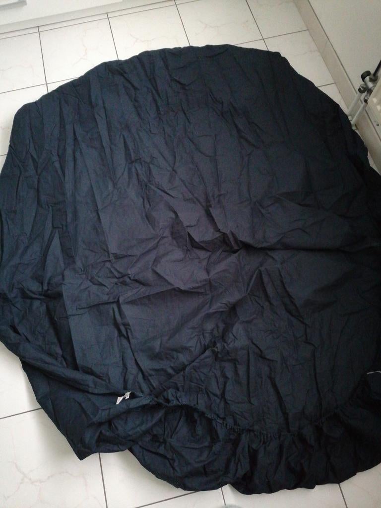 Donkerblauw hoeslaken 2 personen, Ophalen of Verzenden, Nieuw