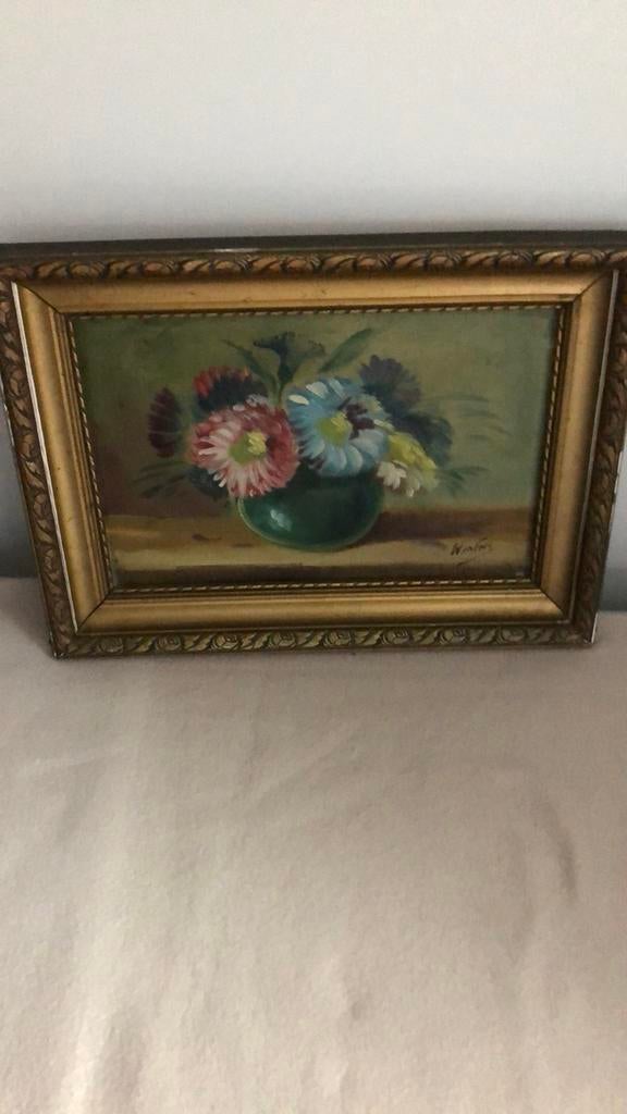 Kadertje vaas met bloemen, Ophalen