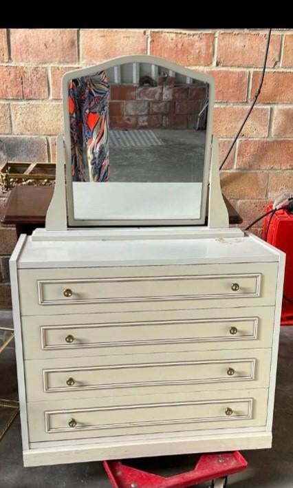 Dressoir met schuiven en spiegel, Antiek en Kunst, Ophalen