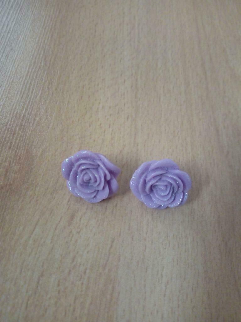 Oorbellen met glitter, Bijoux, Sacs & Beauté, Boucles d'oreilles, Enlèvement ou Envoi, Neuf, Violet
