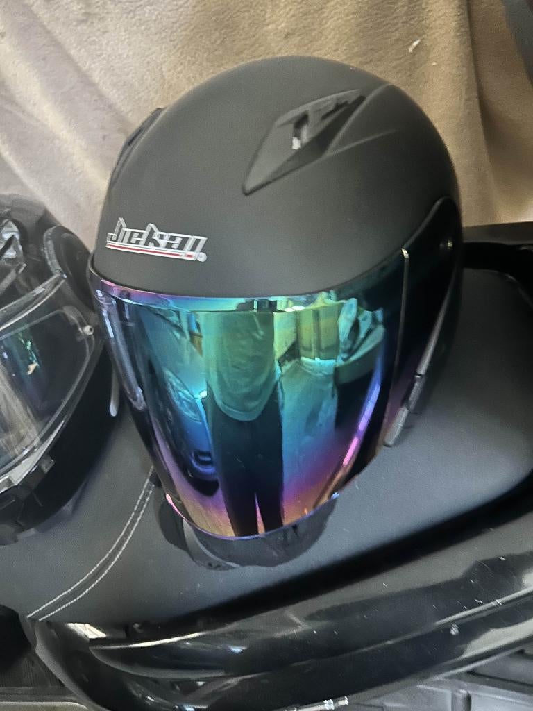 2 casques motos modulable avec intercom + jet, Ophalen