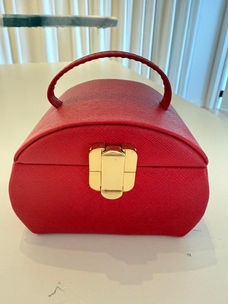 Juwelendoosje, Ophalen of Verzenden, Hardcase, Rood, Zo goed als nieuw