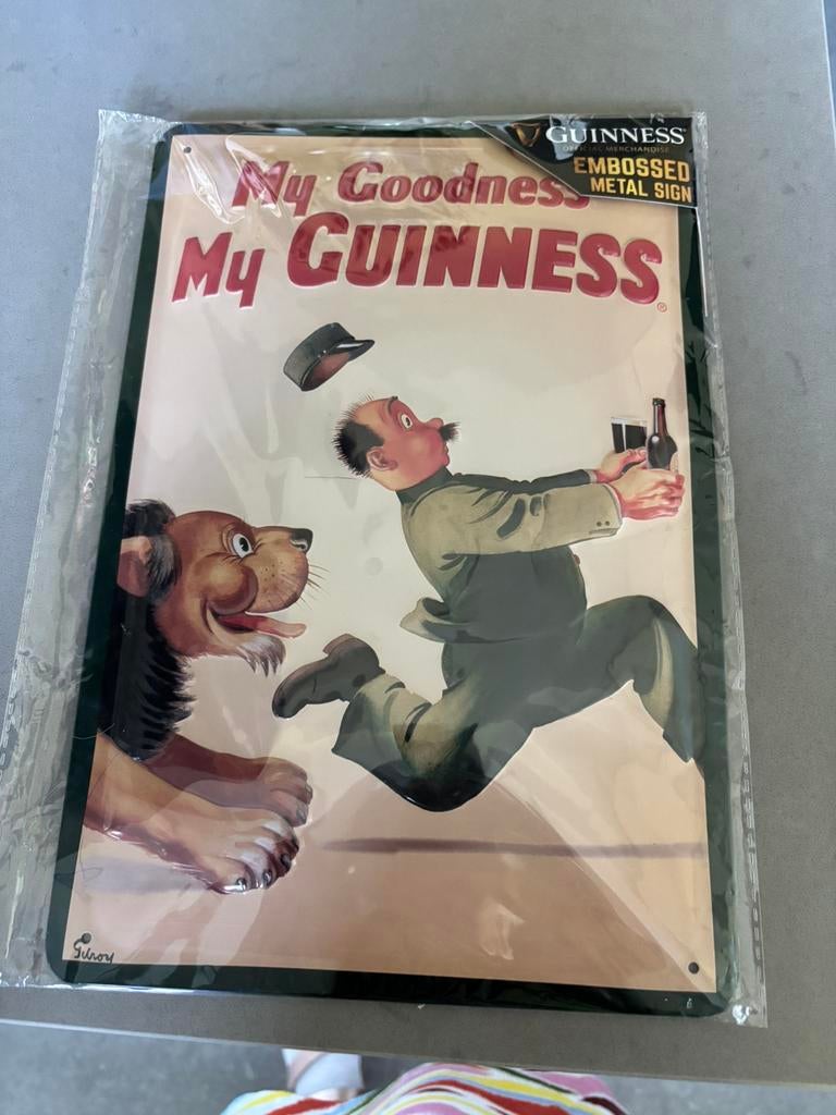 Guinness metalen officeel bord ., Ophalen of Verzenden, Nieuw