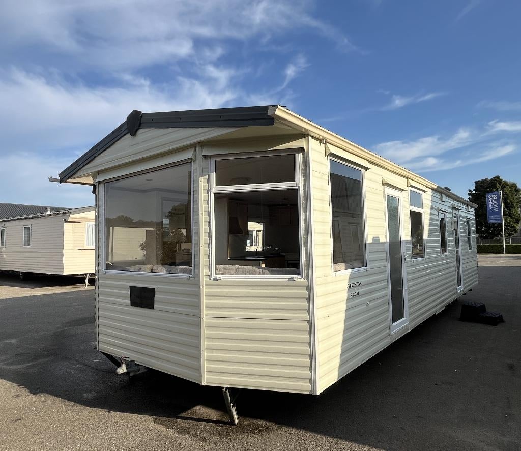 Carnaby Siesta stacaravan , 3 slaapkamers, pannen dak, Caravans en Kamperen, Stacaravans, tot en met 6, Ophalen