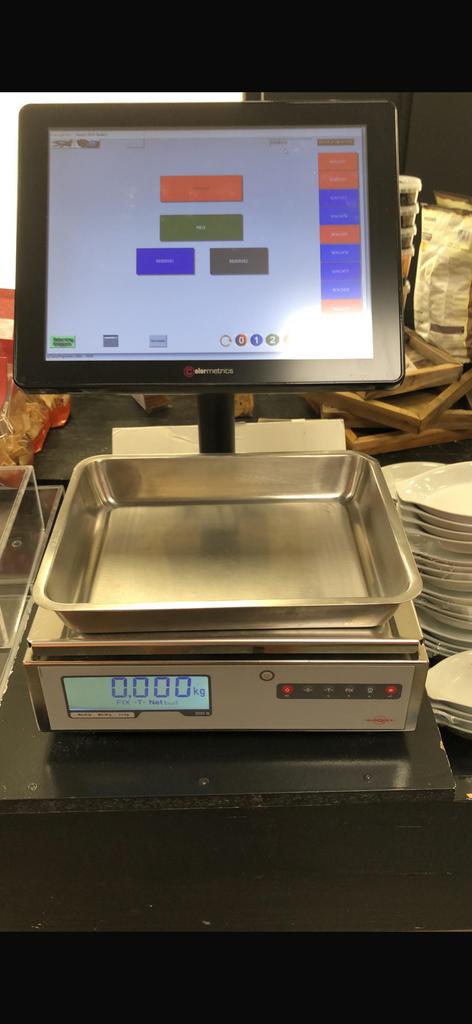 Weegschalen voor in een winkel, Ophalen, Zo goed als nieuw