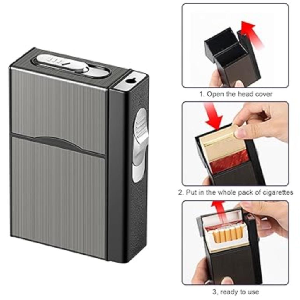 Étui à cigarettes Nizirioo avec briquet LIVRAISON RAPIDE ET, Envoi, Neuf, Briquet
