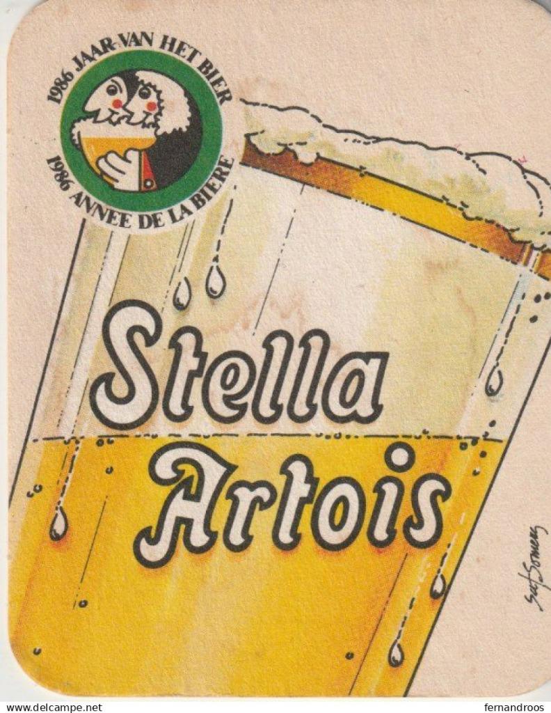 SOUS-BOCK SOUS VERRE STELLA ARTOIS 1986, Ophalen of Verzenden, Nieuw, Viltje(s), Stella Artois