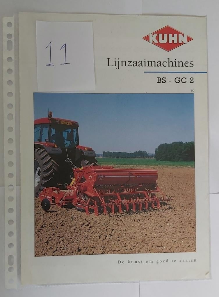 Brochure agricole des semoirs de la ligne Kuhn, Enlèvement ou Envoi, Comme neuf, Dépliant