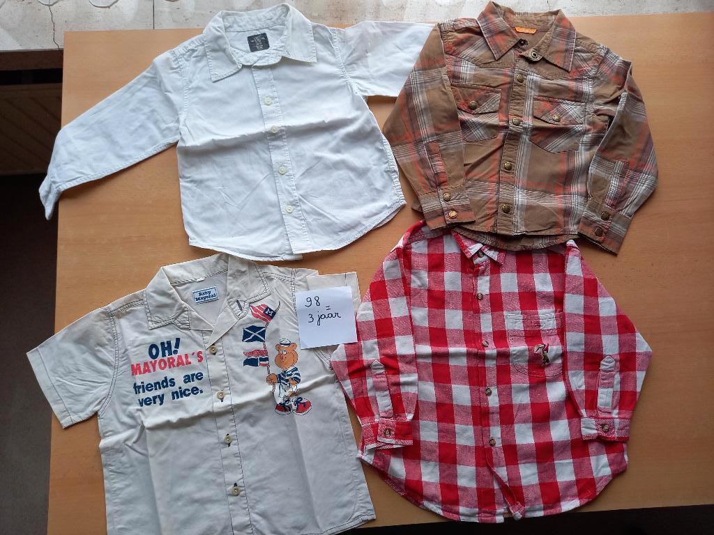 Pakket hemdjes maat 98 jongen, Kinderen en Baby's, Kinderkleding | Maat 98, Overhemd of Blouse, MAYORAL, Ophalen of Verzenden