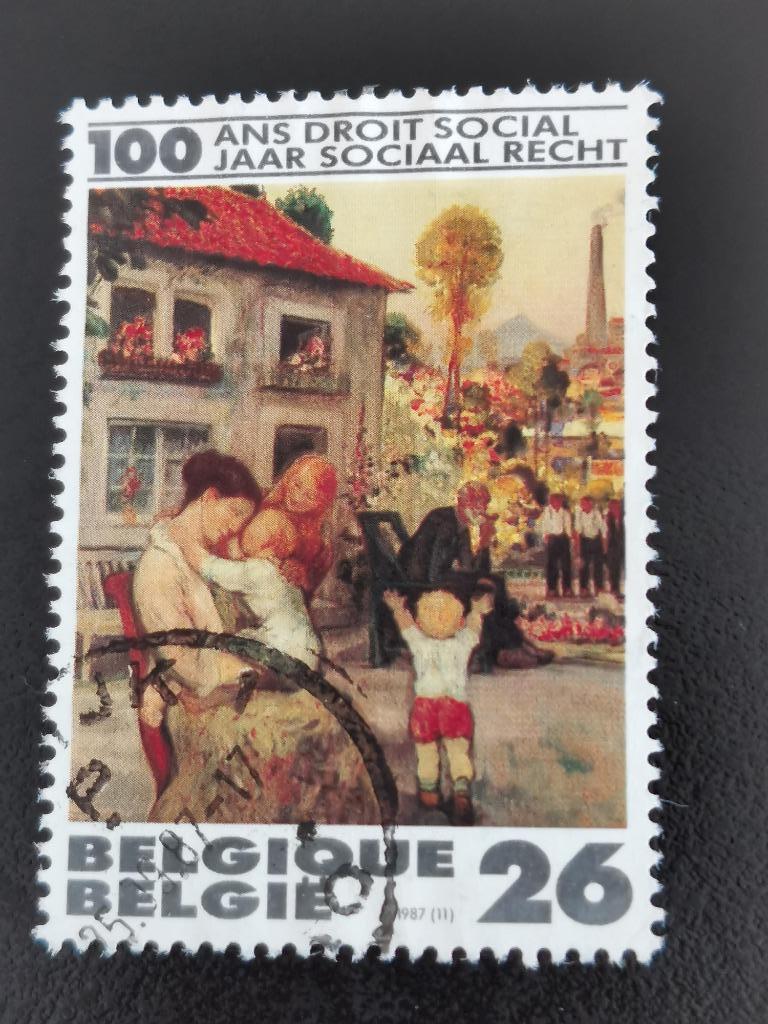 Belgie 1987 - kunst - Baron Pierre Paulus, Postzegels en Munten, Ophalen of Verzenden, Gestempeld, Kunst