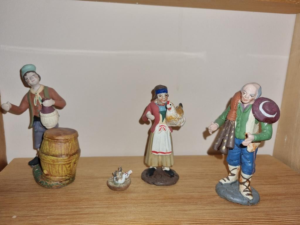 3 Santons uit de Provence in terracotta, Ophalen of Verzenden, Zo goed als nieuw, Mens
