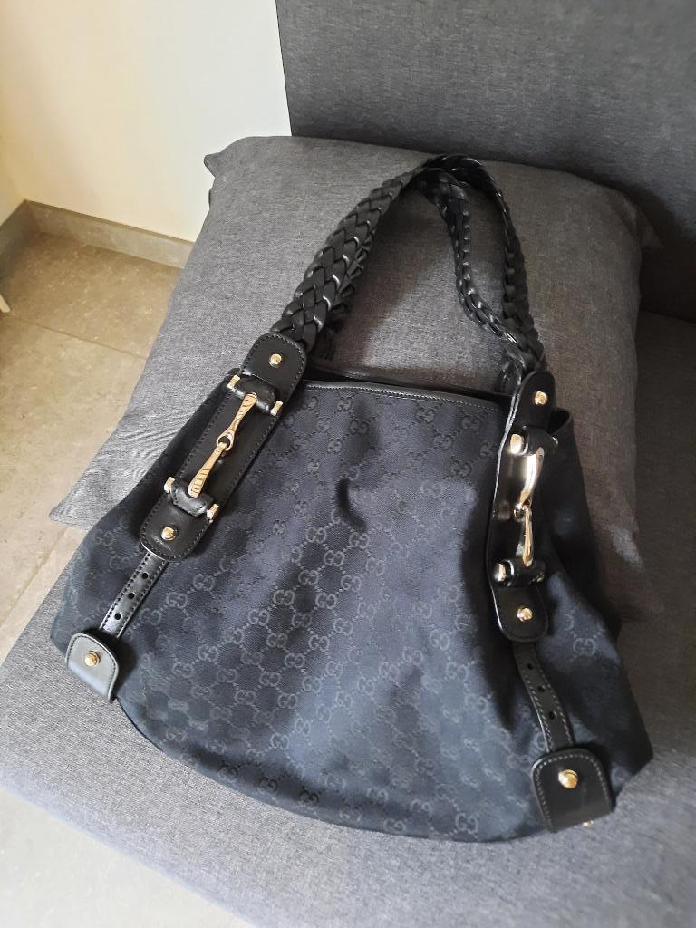 GRAND SAC GUCCI "PELHAM" - TOILE GG NOIR - NICKEL !!!, Handtassen en Accessoires, Tassen | Damestassen, Ophalen, Zo goed als nieuw