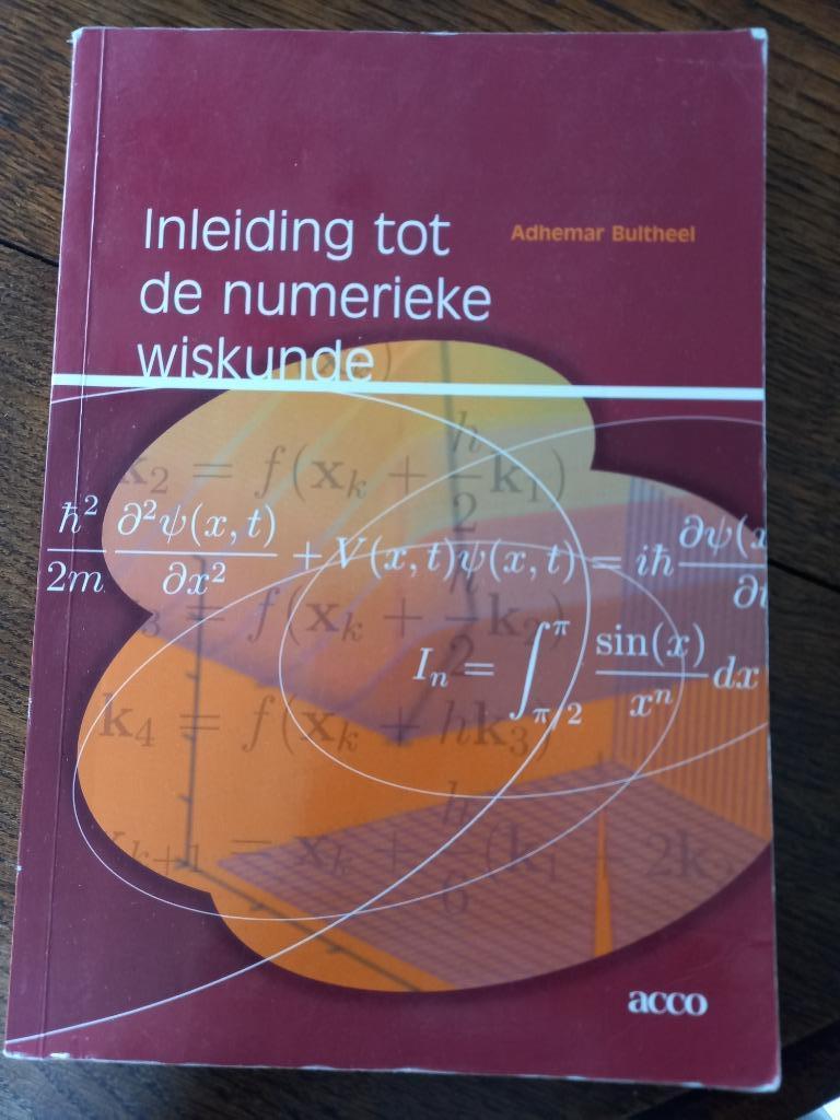 Inleiding tot de numerieke wiskunde. Adhemar Bultheel, Boeken, Gelezen, Acco, Ophalen of Verzenden, Overige onderwerpen