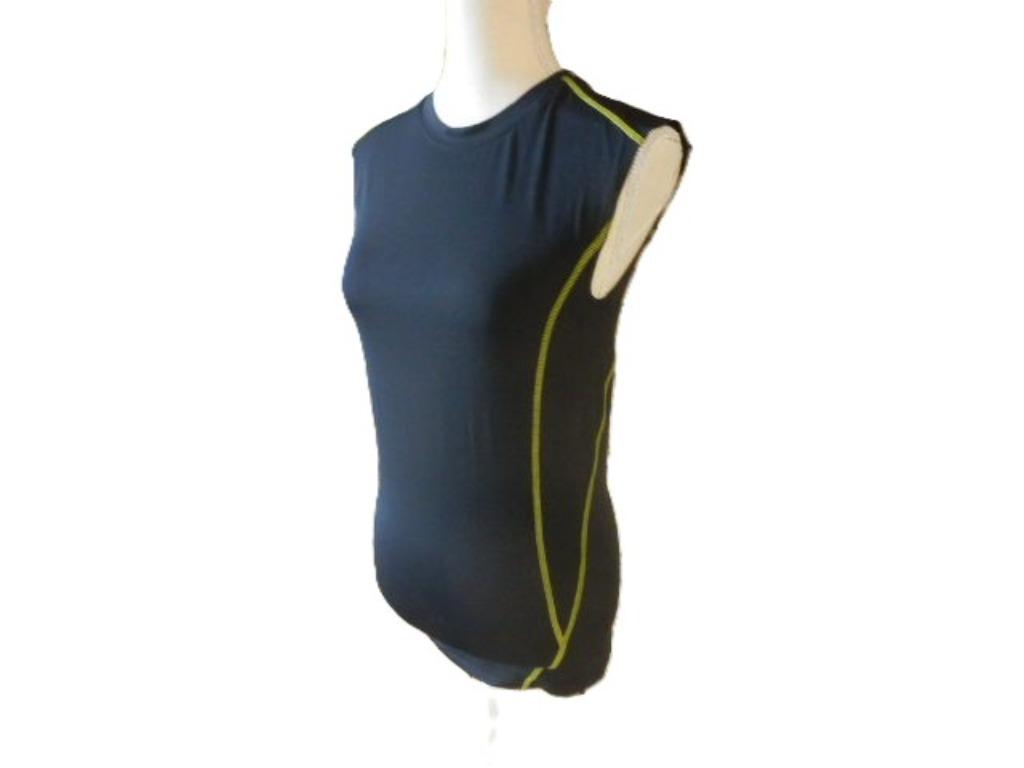 (6) -tee shirt de sport femme t.M noir et jaune - crivit -, Kleding | Dames, Maat 38/40 (M), Zwart, Ophalen of Verzenden, Fitness of Aerobics
