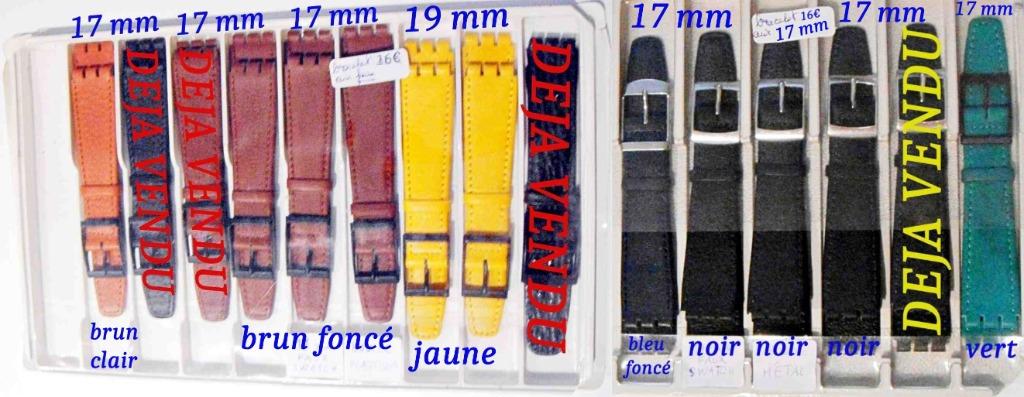 Bracelet en cuir de veau Eichmüller 17 ou 19 mm pour Swatch, Enlèvement ou Envoi, Neuf, Autres couleurs, Cuir