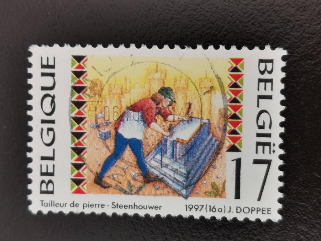 Belgique 1997 - artisanat - tailleur de pierre, Enlèvement ou Envoi, Affranchi