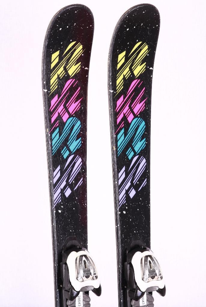 129 kinder ski's K2 MISSY, freestyle, TWINTIP + Marker 7, Sport en Fitness, Gebruikt, 100 tot 140 cm, Ophalen of Verzenden, Carve